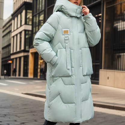 Zadie Women's Puffer Jacket - fabric and finish detail
