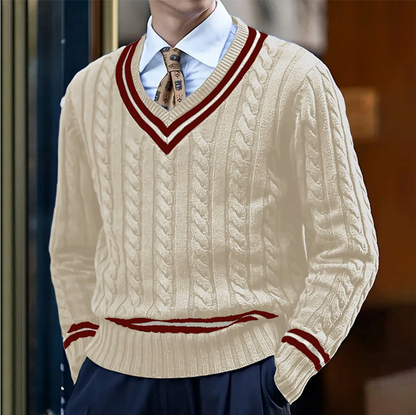 Hector Men's Cable Knit Sweater - front view