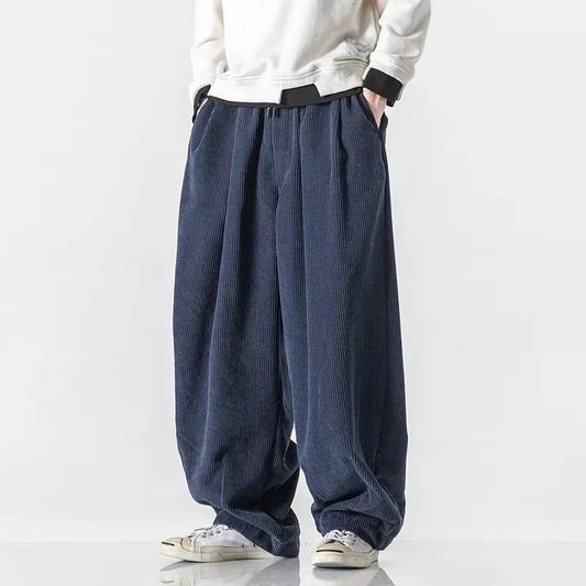 Jude Men's Wide Leg Trousers - styled view