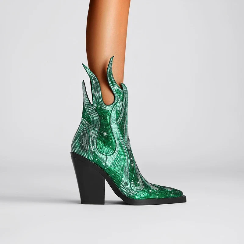 Thea Women's Block Heel Ankle Boots - front view