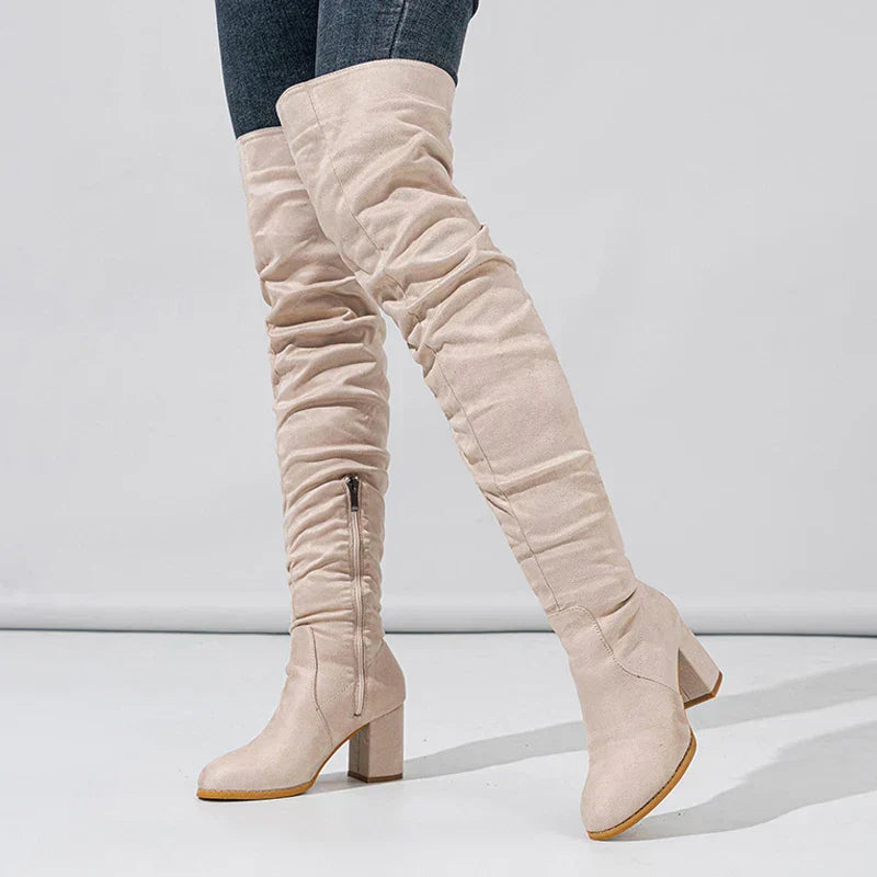 Kira Women's Over the Knee Boots | Heeled Design, Bold Sophistication