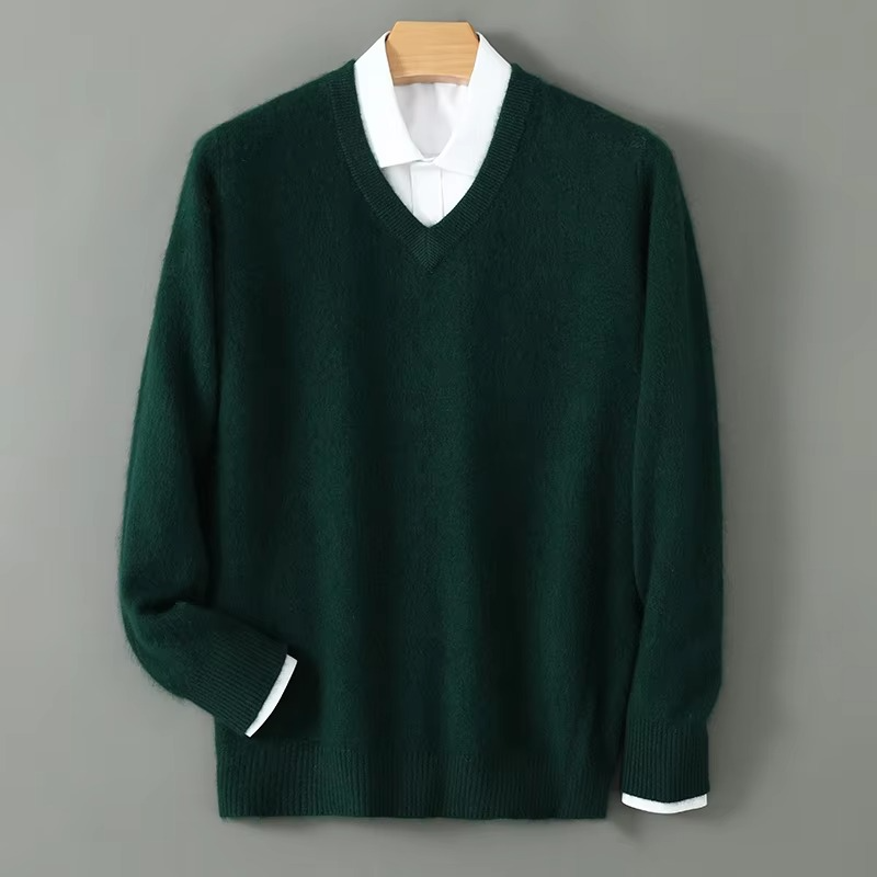 Yves Men's Sweater - fabric and finish detail