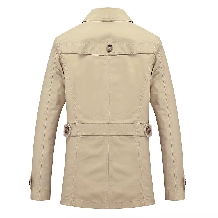 Ezra Men's Trench Coat - flat lay