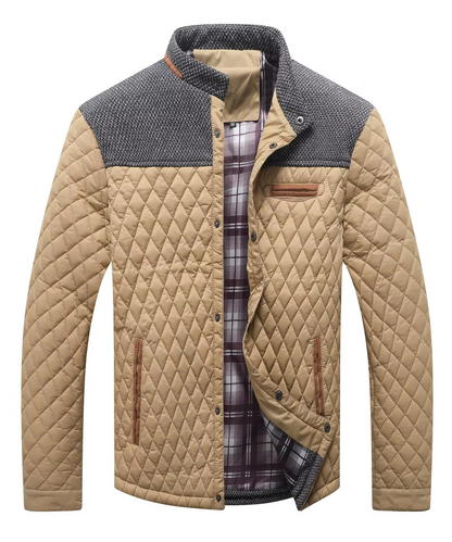 Silas Men's Quilted Puffer Jacket - close-up detail