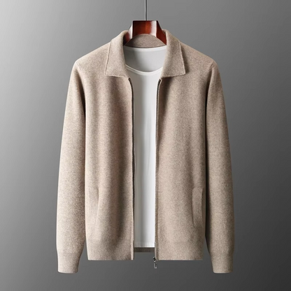 Griffin Men's Cardigan - fabric and finish detail