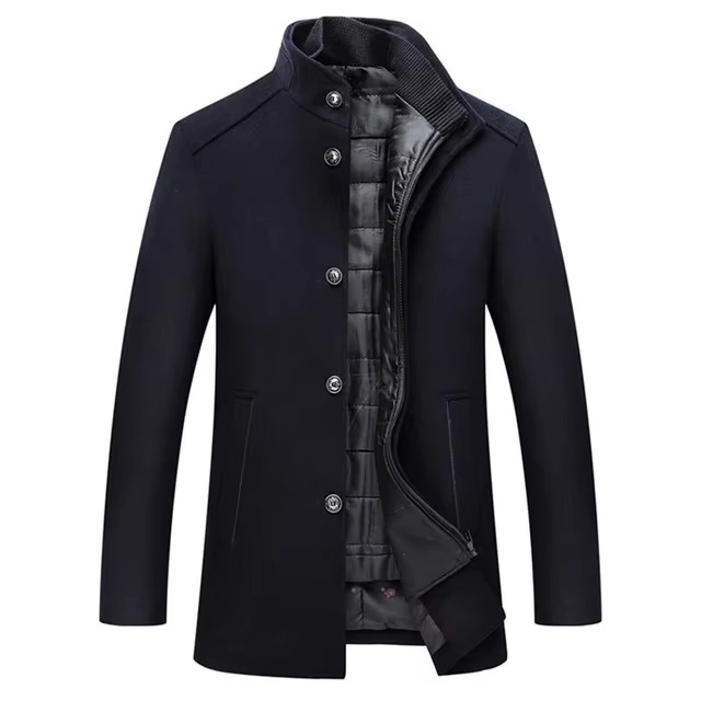 Finnian Men's Adjustable Coat - fabric and finish detail
