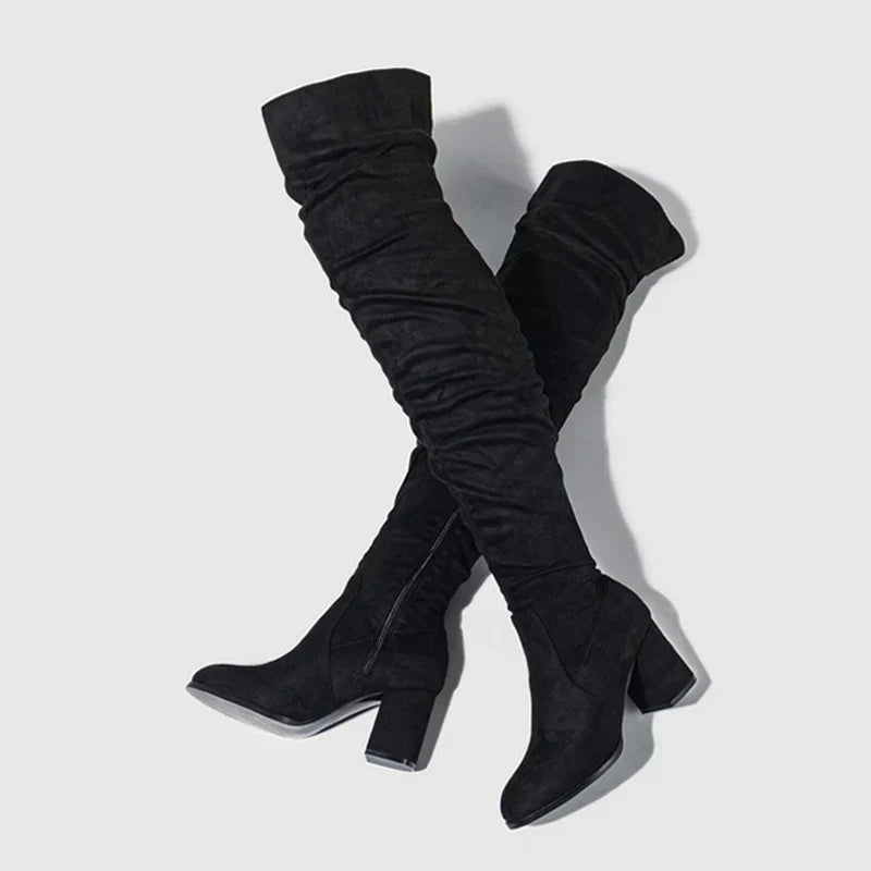 Kira Women's Over the Knee Boots | Heeled Design, Bold Sophistication