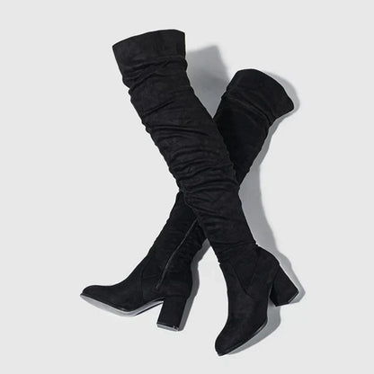 Kira Women's Over the Knee Boots | Heeled Design, Bold Sophistication