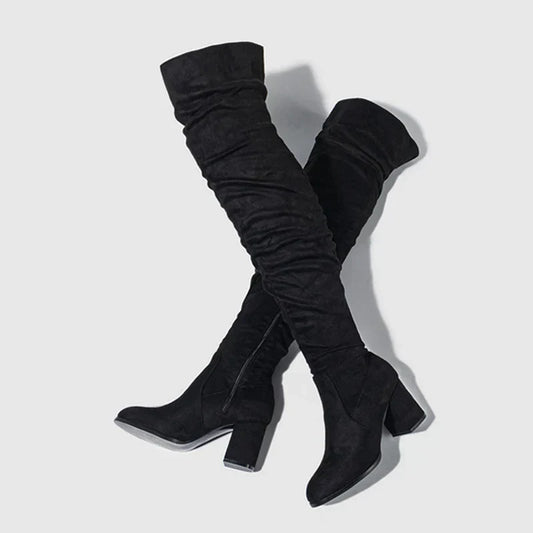 Kira Women's Over the Knee Boots | Heeled Design, Bold Sophistication