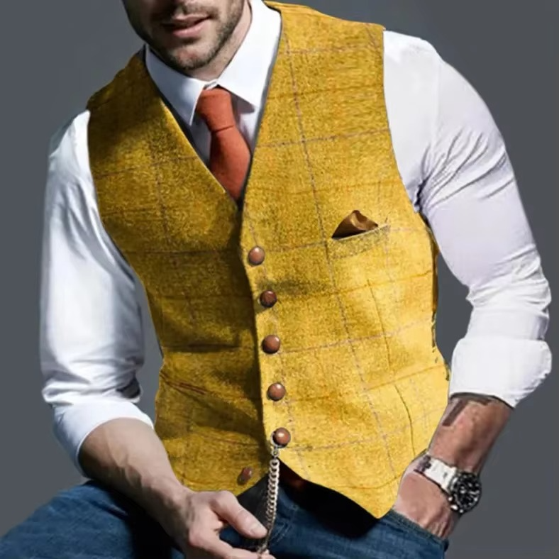 Nico Men's Striped Vest - back view