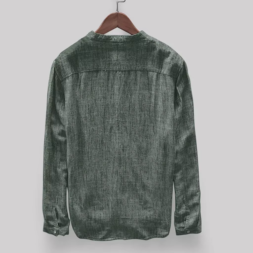 Reuben Men's Linen Shirt - back view