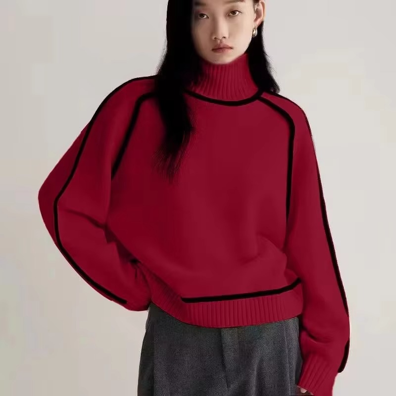 Lena Women's Striped Sweater - styled view