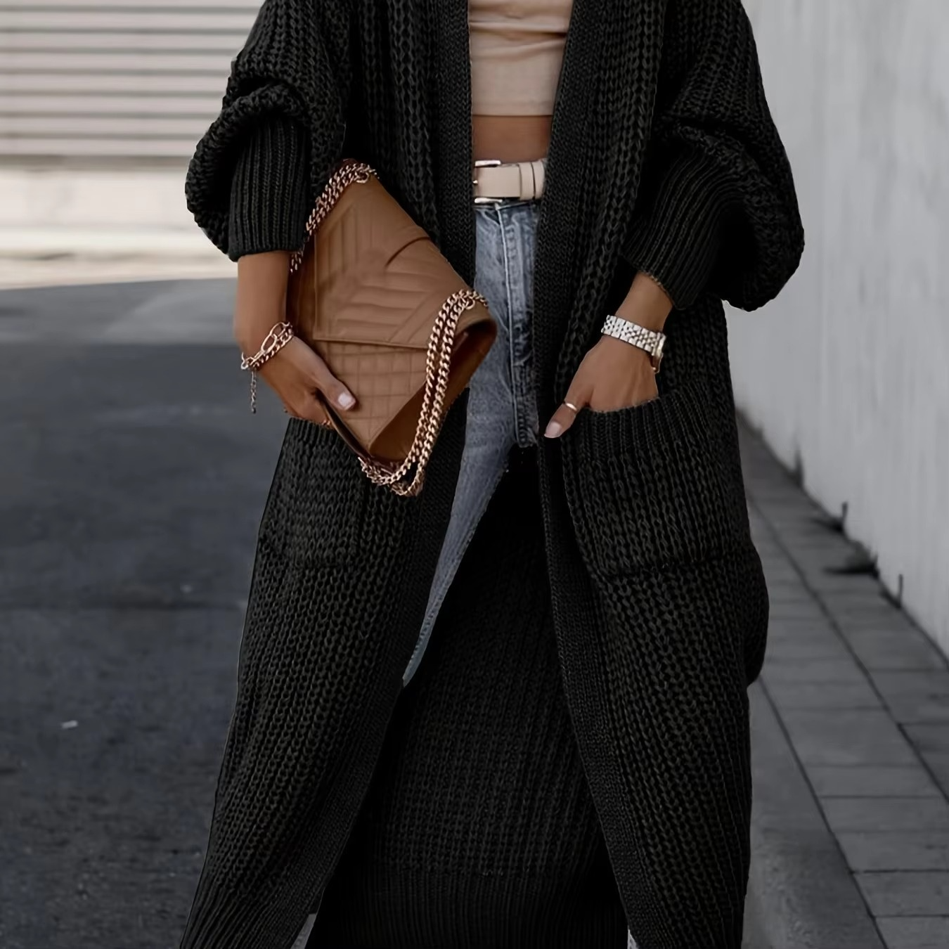 Faye Women's Cardigan - fabric and finish detail