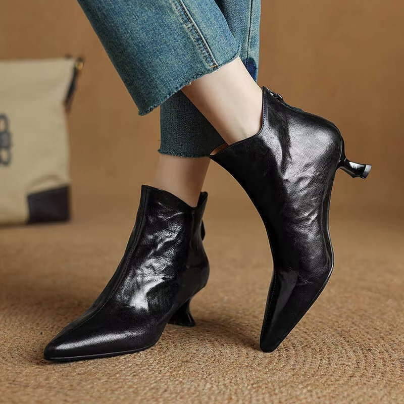 Hattie Women's Block Heel Ankle Boots - back view