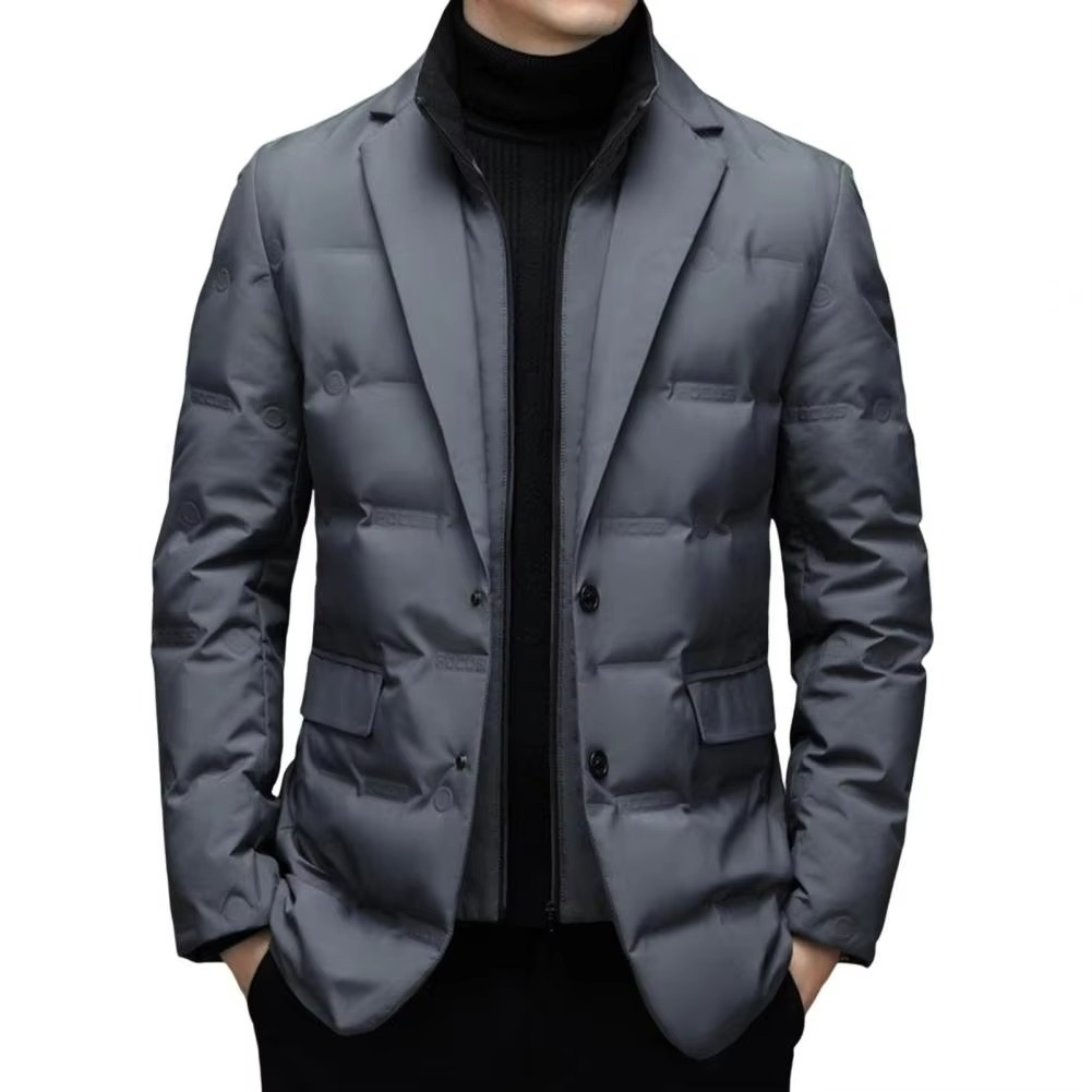 Ezra Men's Quilted Coat - front view