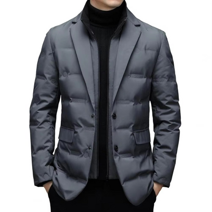 Ezra Men's Quilted Coat - front view