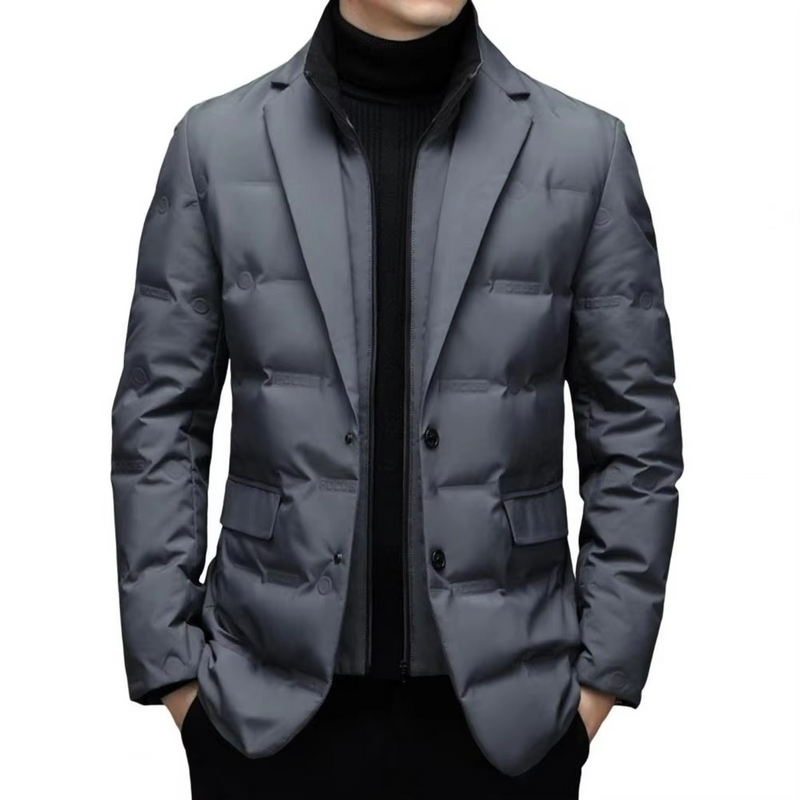 Ezra Men's Quilted Coat - front view