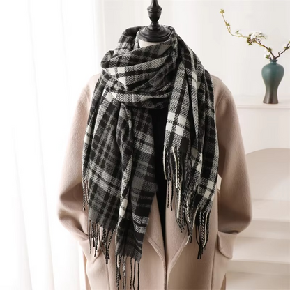 Tallulah Women's Plaid Scarf - front view