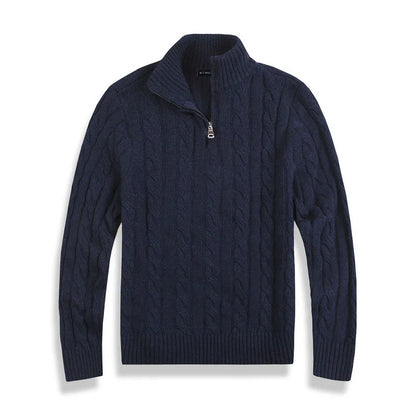 Yves Men's Cable Knit Sweater - flat lay