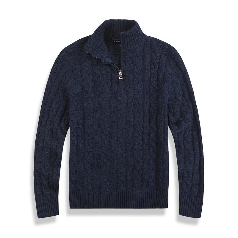 Yves Men's Cable Knit Sweater - flat lay