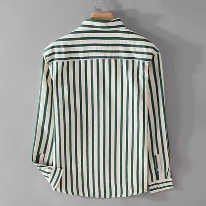 Lachlan Men's Striped Shirt - close-up detail