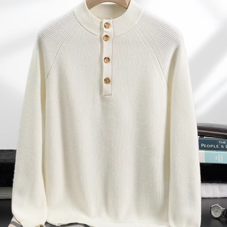 Zane Men's Sweater - fabric and finish detail