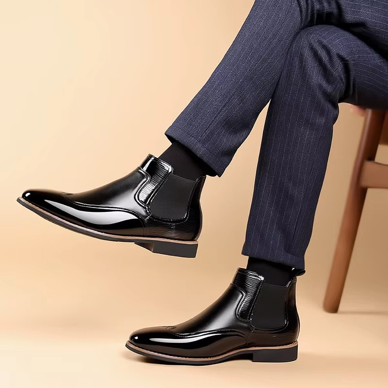 Jude Men's Chelsea Boots - fabric and finish detail