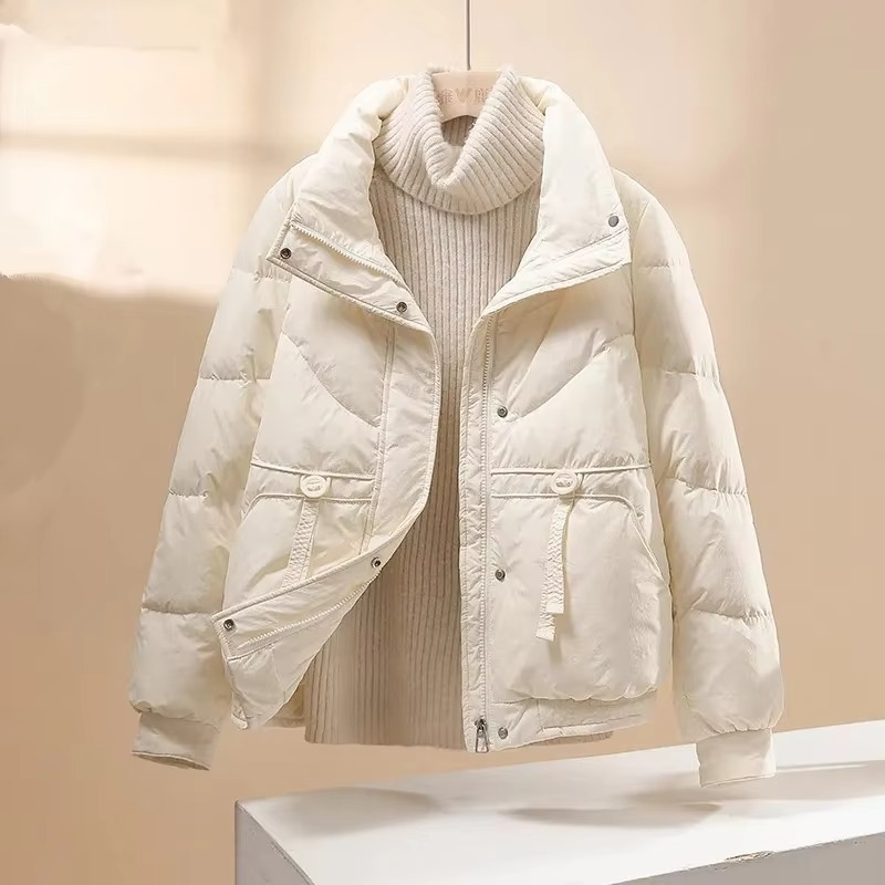 Anouk Women's Puffer Jacket - fabric and finish detail