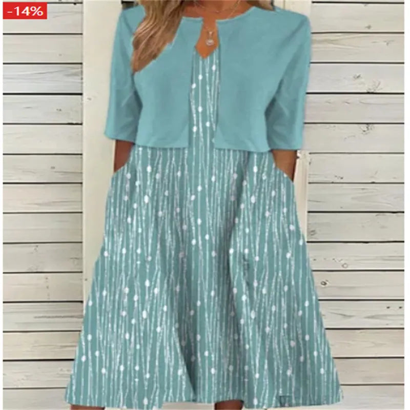Greta Women's Floral Midi Dress - back view