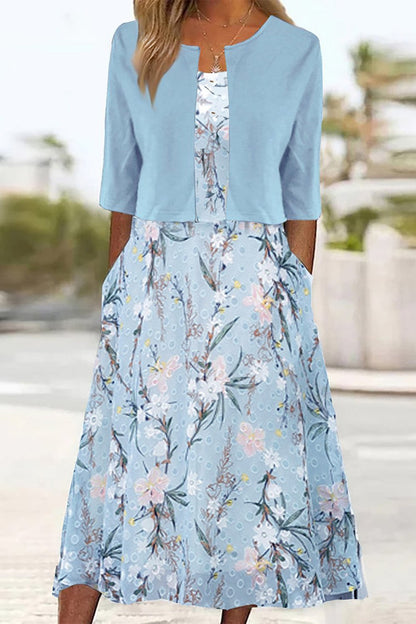 Greta Women's Floral Midi Dress - front view