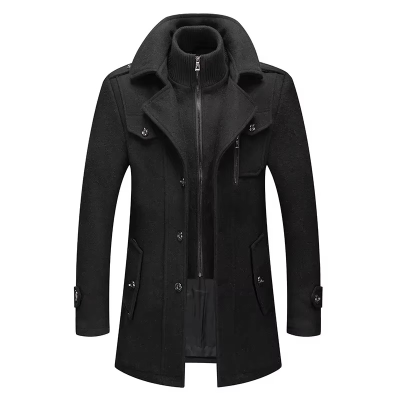 Sawyer Men's Trench Coat - flat lay