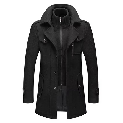 Sawyer Men's Trench Coat - flat lay