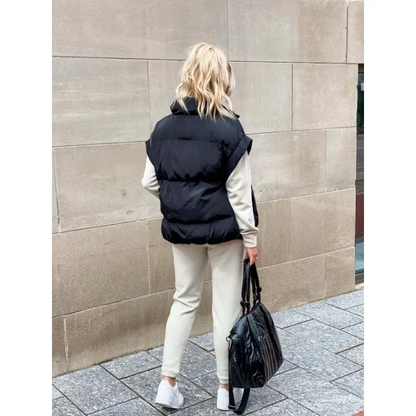 Elise Women's Quilted Vest - styled view