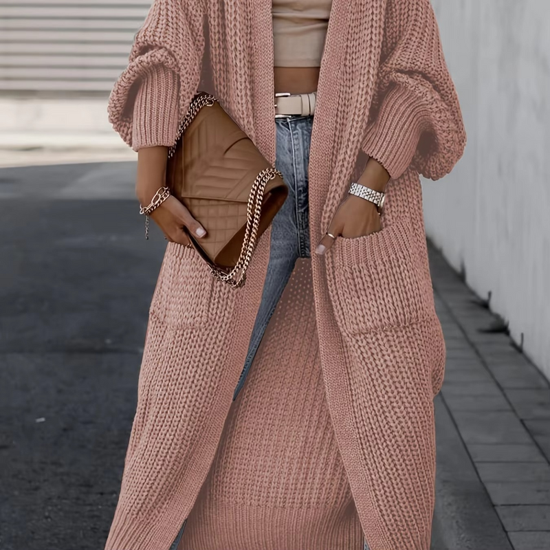 Faye Women's Cardigan | Pocket, Open Front, Long Sleeve