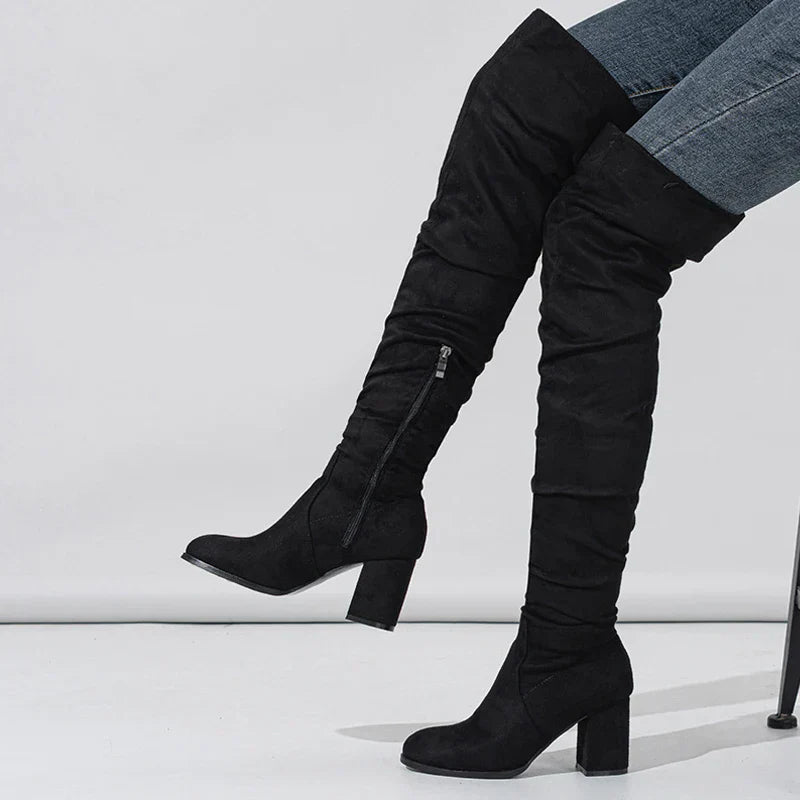 Kira Women's Over the Knee Boots | Heeled Design, Bold Sophistication