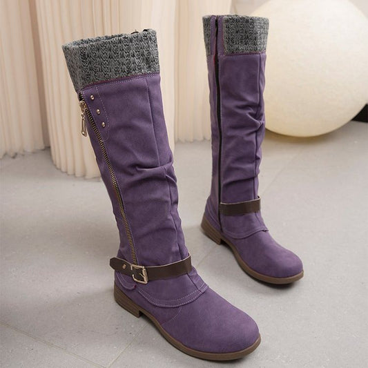 Sable Women's Knee-high Boots - styled view
