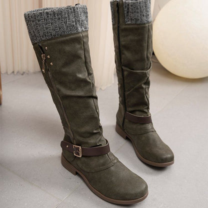 Sable Women's Knee-high Boots - fabric and finish detail