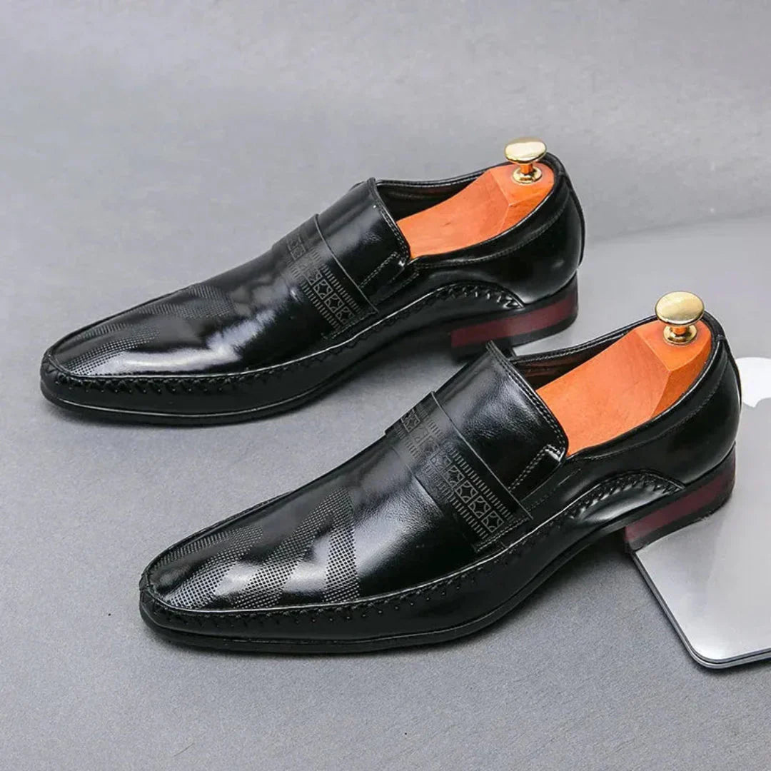 Ivor Men's Block Heel Loafers - back view