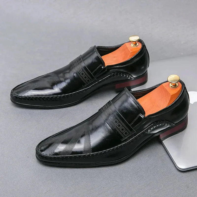 Ivor Men's Block Heel Loafers - back view