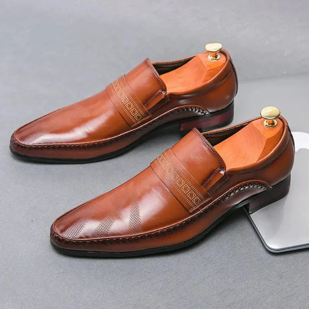 Ivor Men's Block Heel Loafers - front view