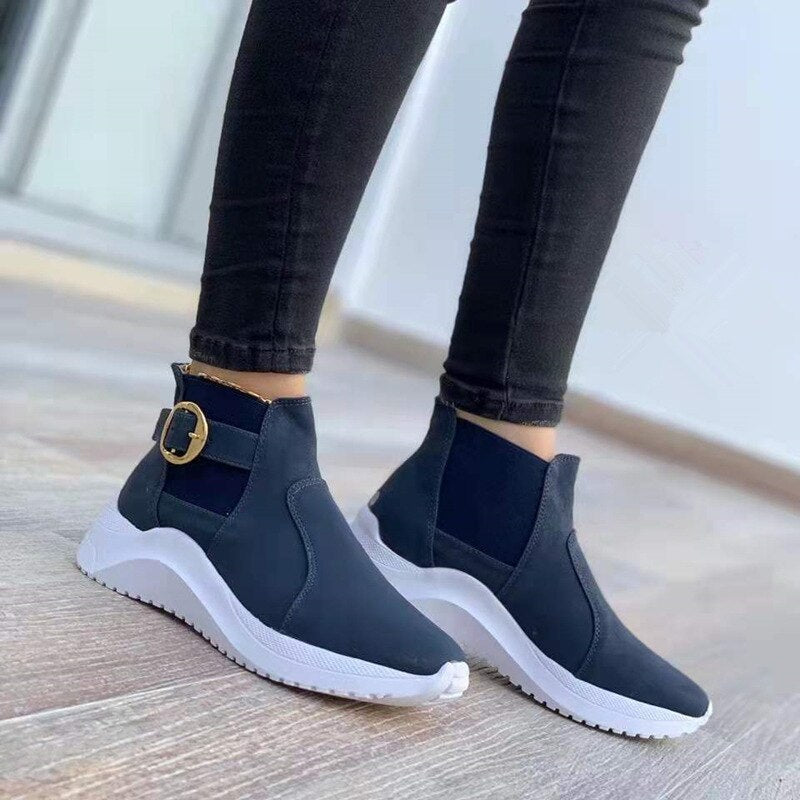 Elise Women's Platform Ankle Boots - back view