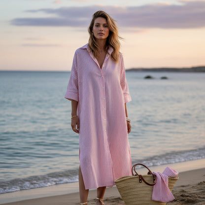 Robe élégante pour femmes | Ourlet asymétrique, tissu doux et respirant