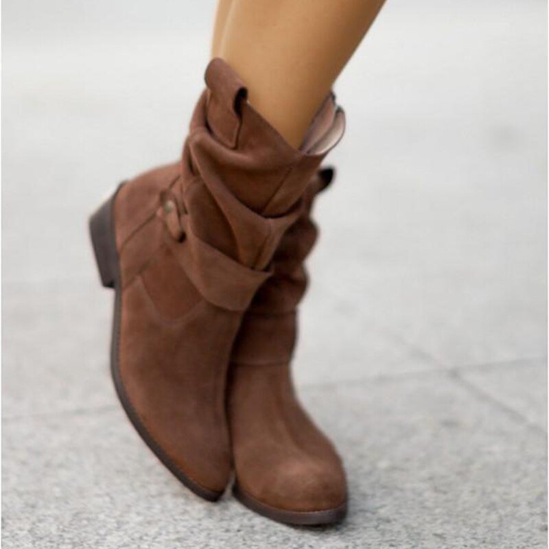 Kaia Women's Suede Ankle Boots - back view