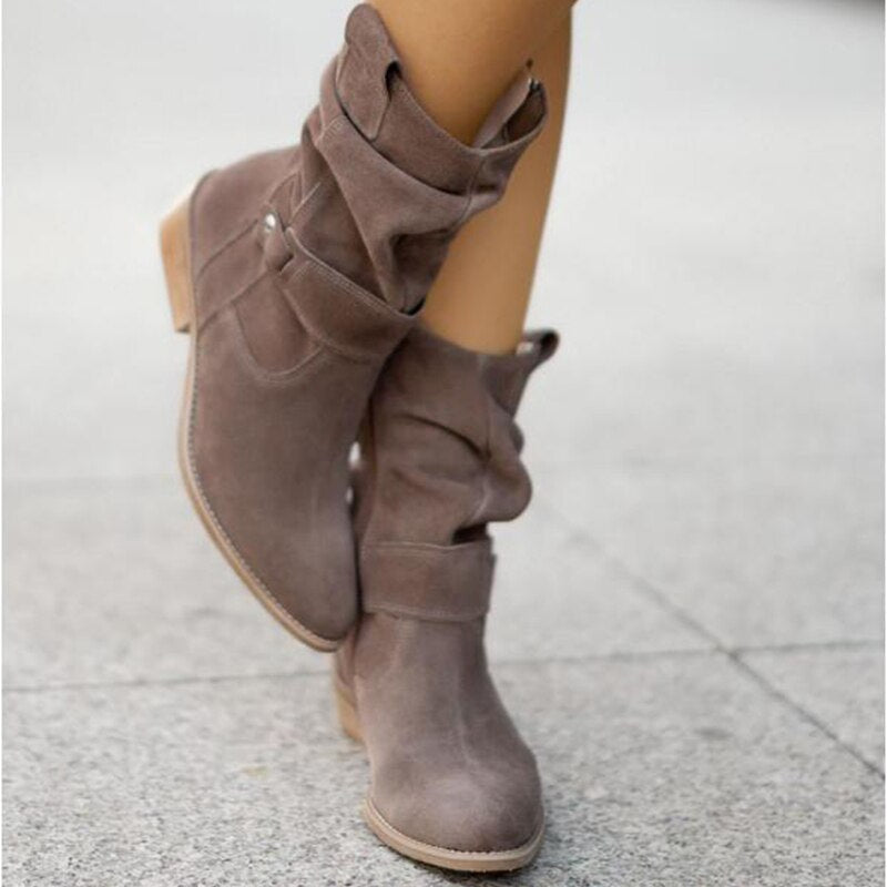 Kaia Women's Suede Ankle Boots - full-length view