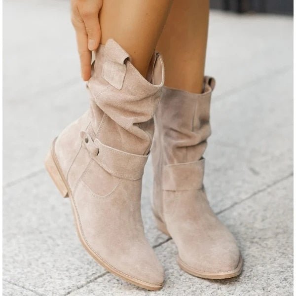 Kaia Women's Suede Ankle Boots - front view