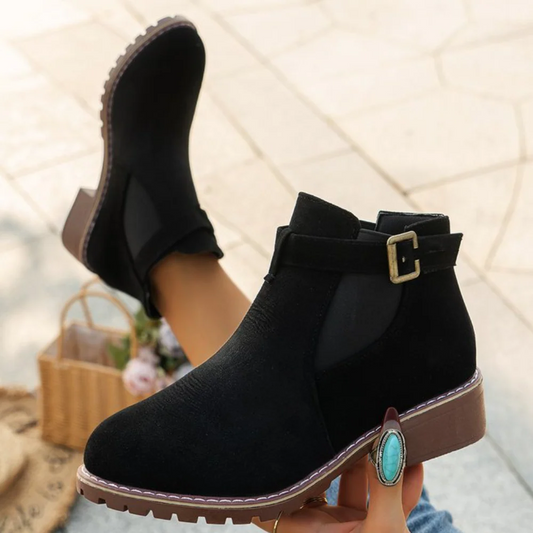 Willa Women's Suede Ankle Boots - styled view