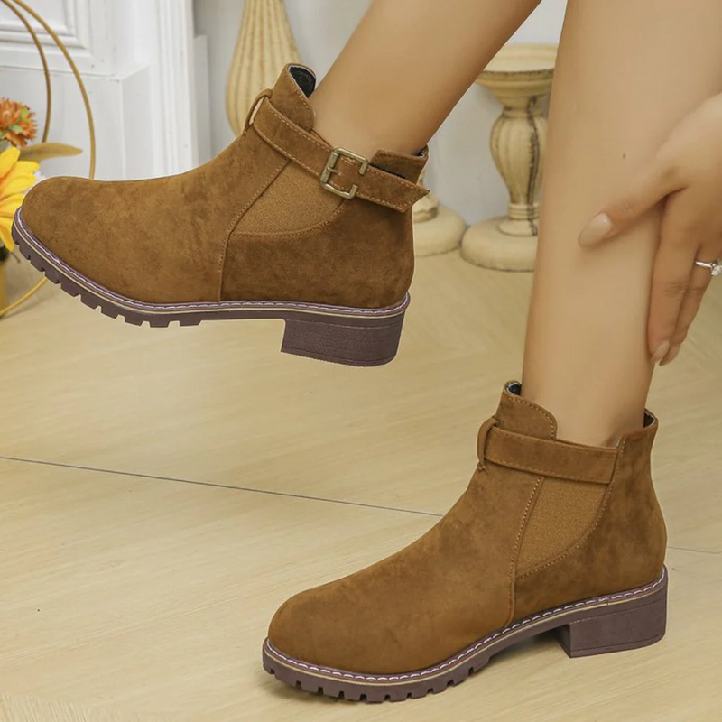 Willa Women's Suede Ankle Boots - fabric and finish detail