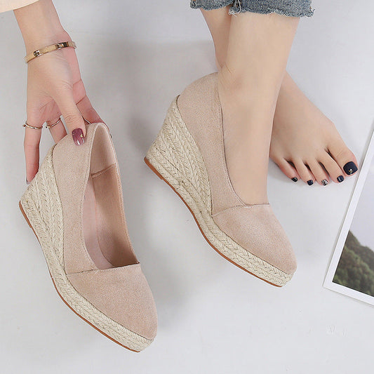 Dahlia Women's Suede Espadrilles - styled view