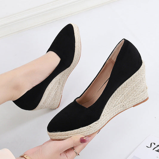 Dahlia Women's Suede Espadrilles - front view