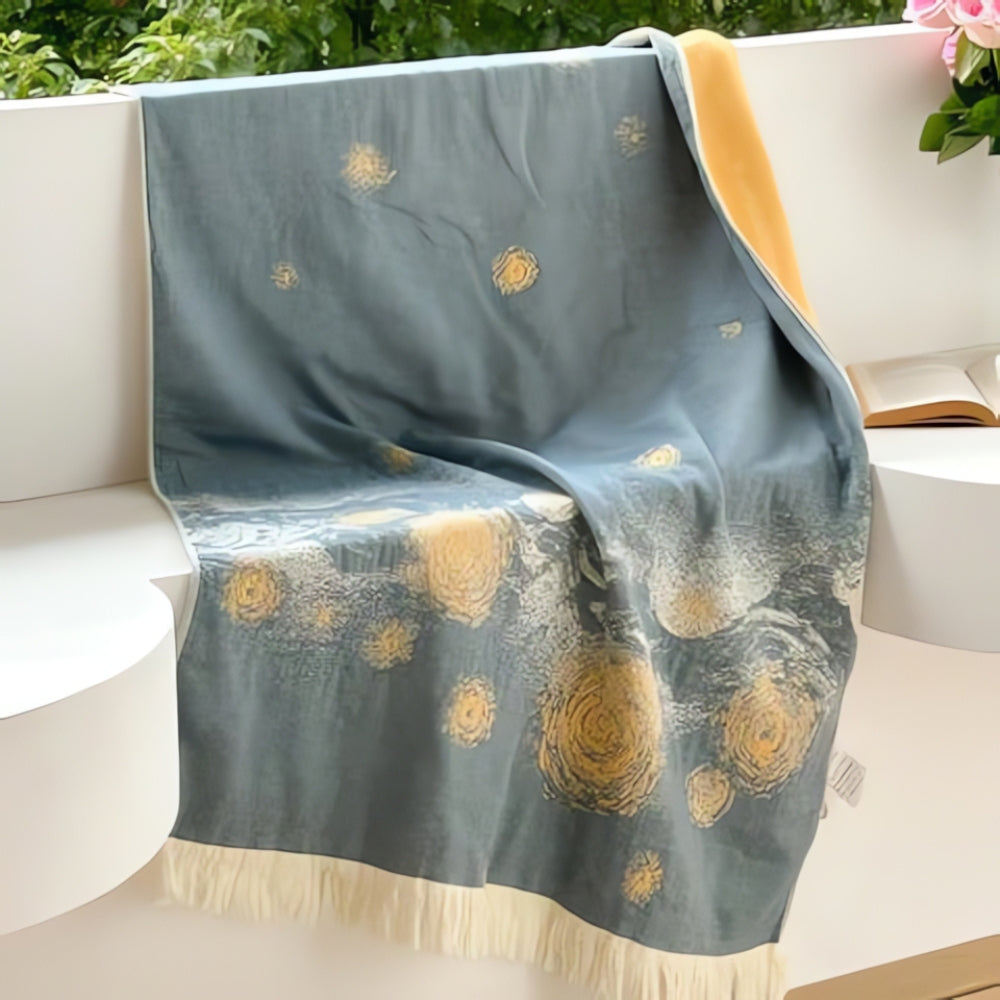 Pure Cotton Bath Towel | Patterned, Quick-Dry